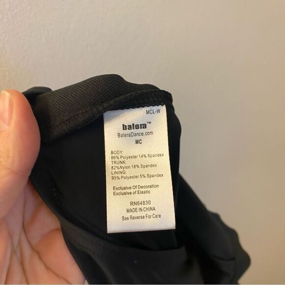 WEISSMAN Dance Costume black jersey Keyhole Back Skater Dress D11782 MC child - Picture 7 of 13